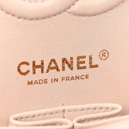 Chanel Caviar Chevron Quilted Small Double Flap Beige 6 of 9