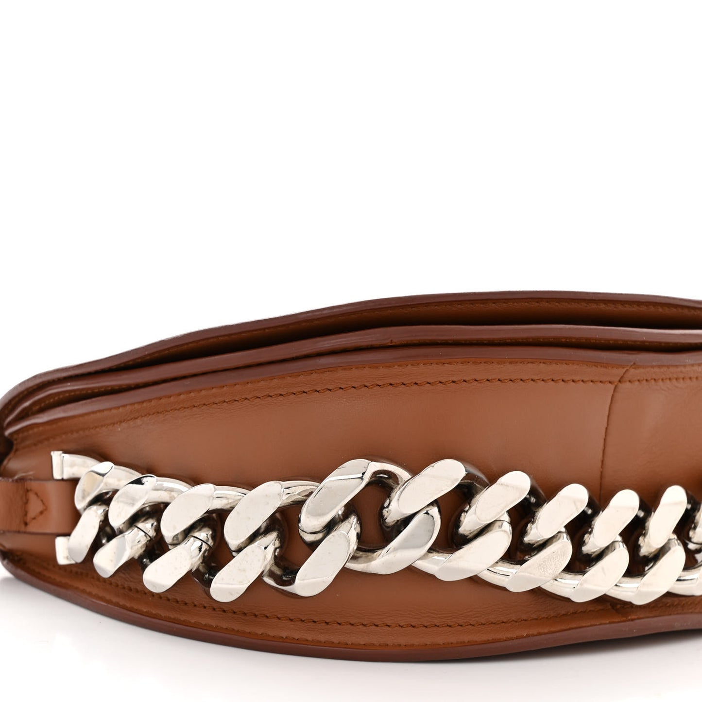 Calfskin Mini Infinity Saddle Bag Cognac