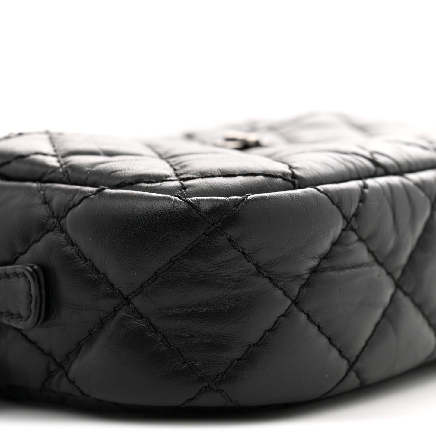 Aged Calfskin Quilted Mini Reissue Camera Case Black