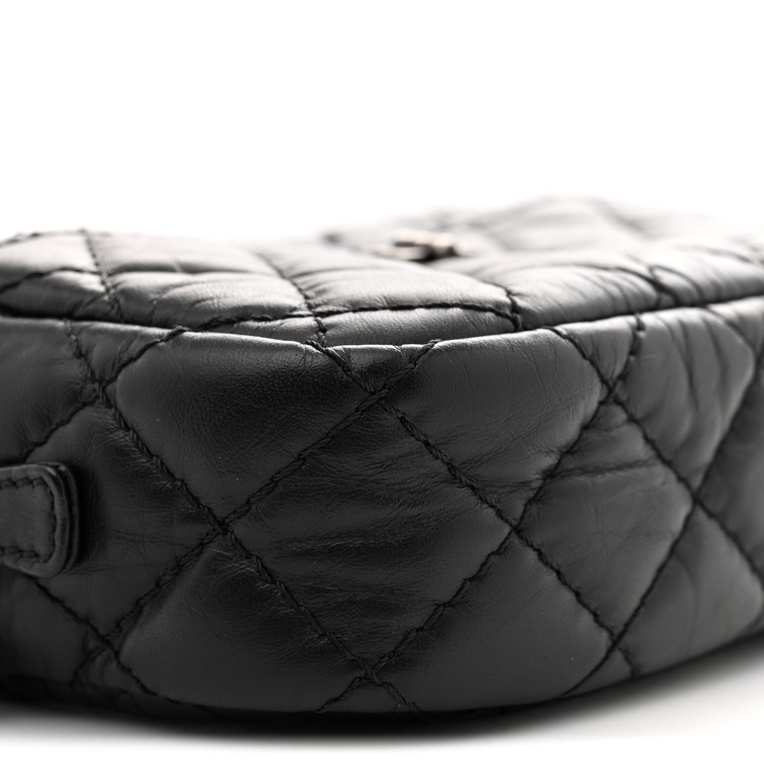 Chanel Aged Calfskin Quilted Mini Reissue Camera Case Black 7 of 9
