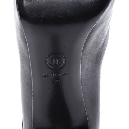 Chanel Lambskin CC Cap Toe Ankle Boots 39 Black 9 of 11