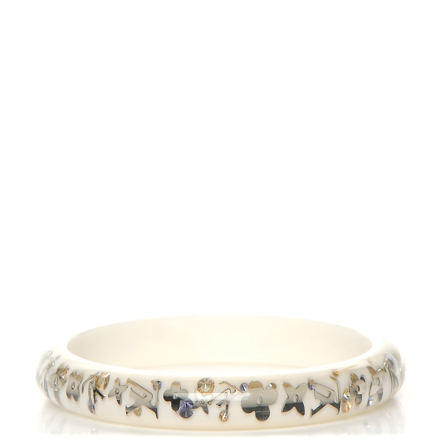 Resin Swarovski Small Inclusion Bracelet PM White