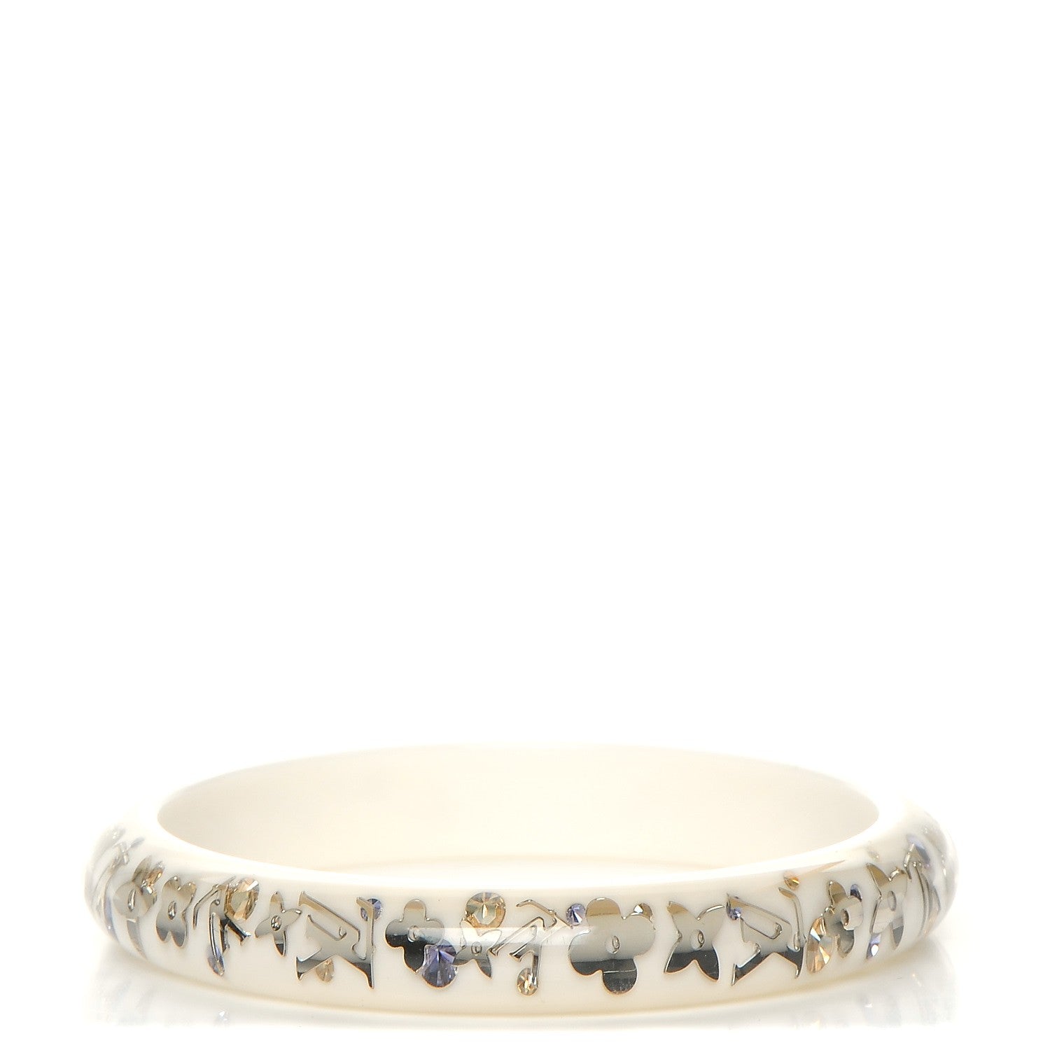 Louis Vuitton Resin Swarovski Small Inclusion Bracelet PM White 1 of 5