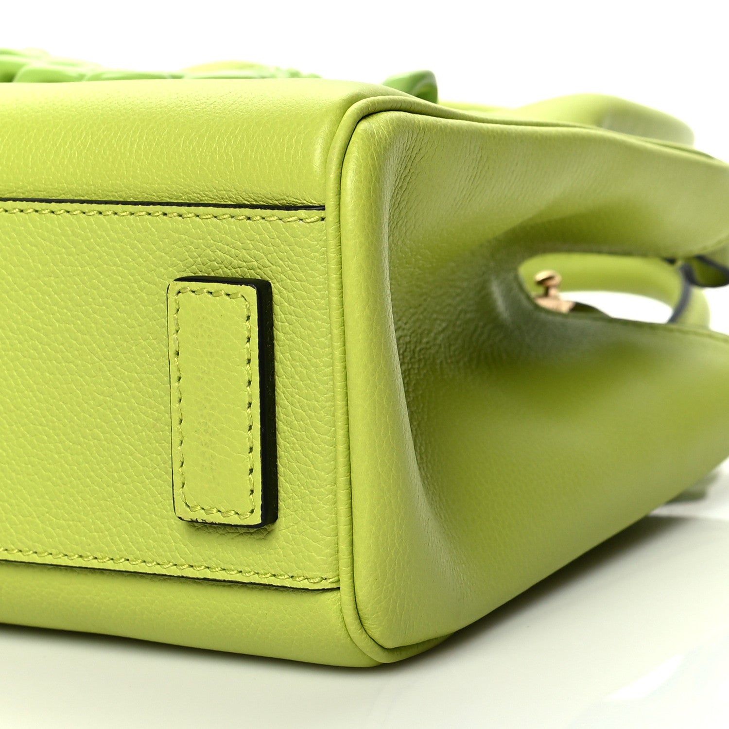 Versace Grained Calfskin Small La Medusa Chain Tote Citron 8 of 8