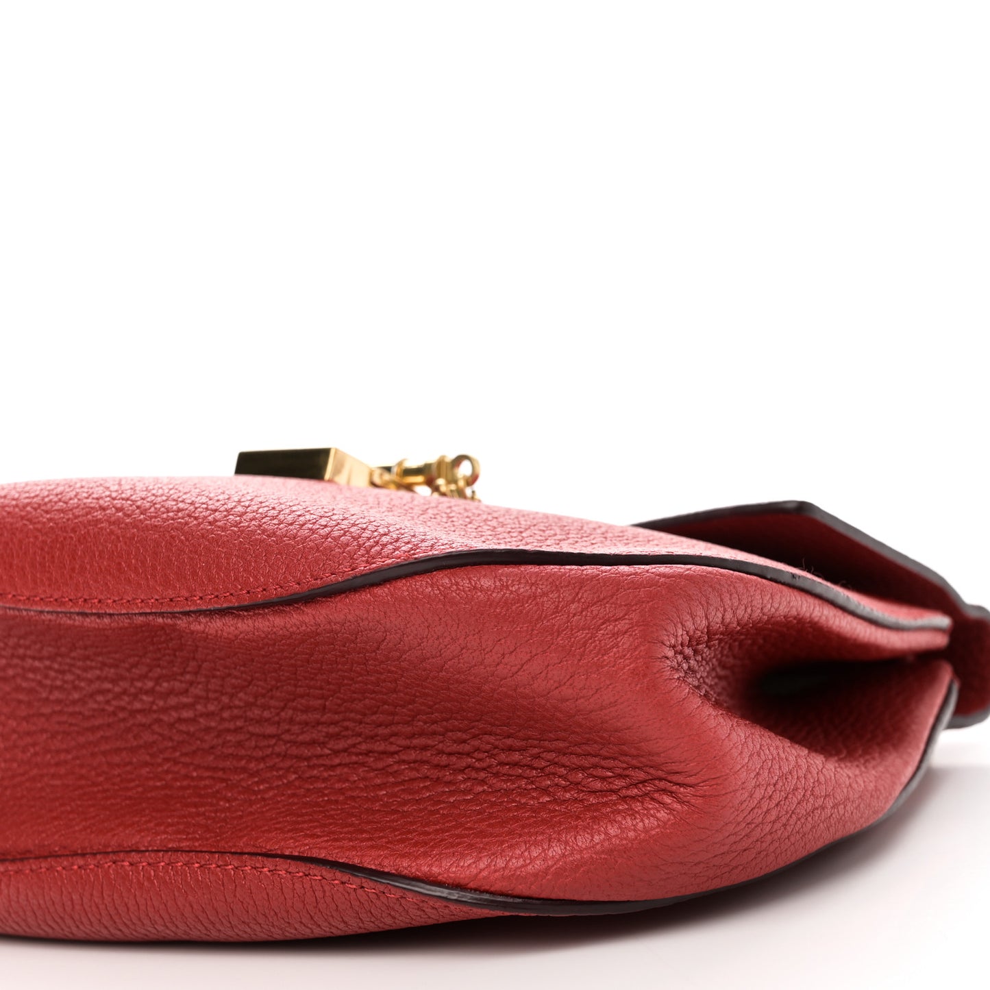 Grained Lambskin Drew Shoulder Bag Plaid Red