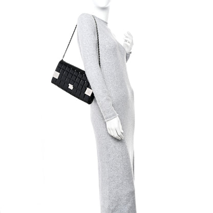 Chanel Patent Chocolate Bar Chain Clutch Black 2 of 11