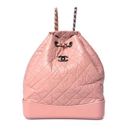 Chanel Aged Calfskin Quilted Gabrielle Backpack Light Pink 1 of 9