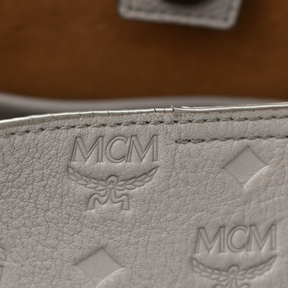 MCM Calfskin Ottomar Monogram Sarah Convertible Hobo Dove 13 of 14