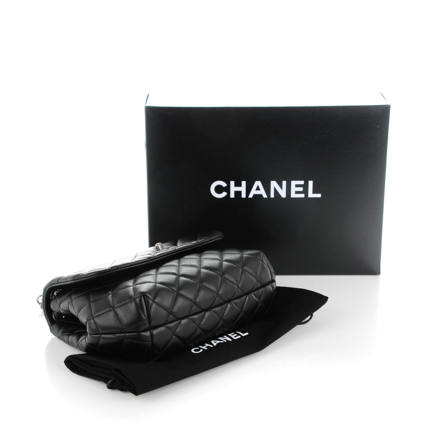 Lambskin Quilted Small Daily Supple Flap Black