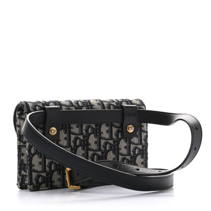 Christian Dior Oblique Saddle Belt Bag Blue 2 of 9