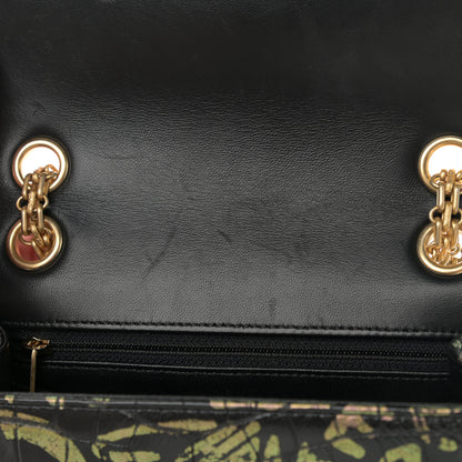 Chanel Calfskin Crocodile Embossed Graffiti 2.55 Mini Cocodile Reissue Flap Black Gold 11 of 13