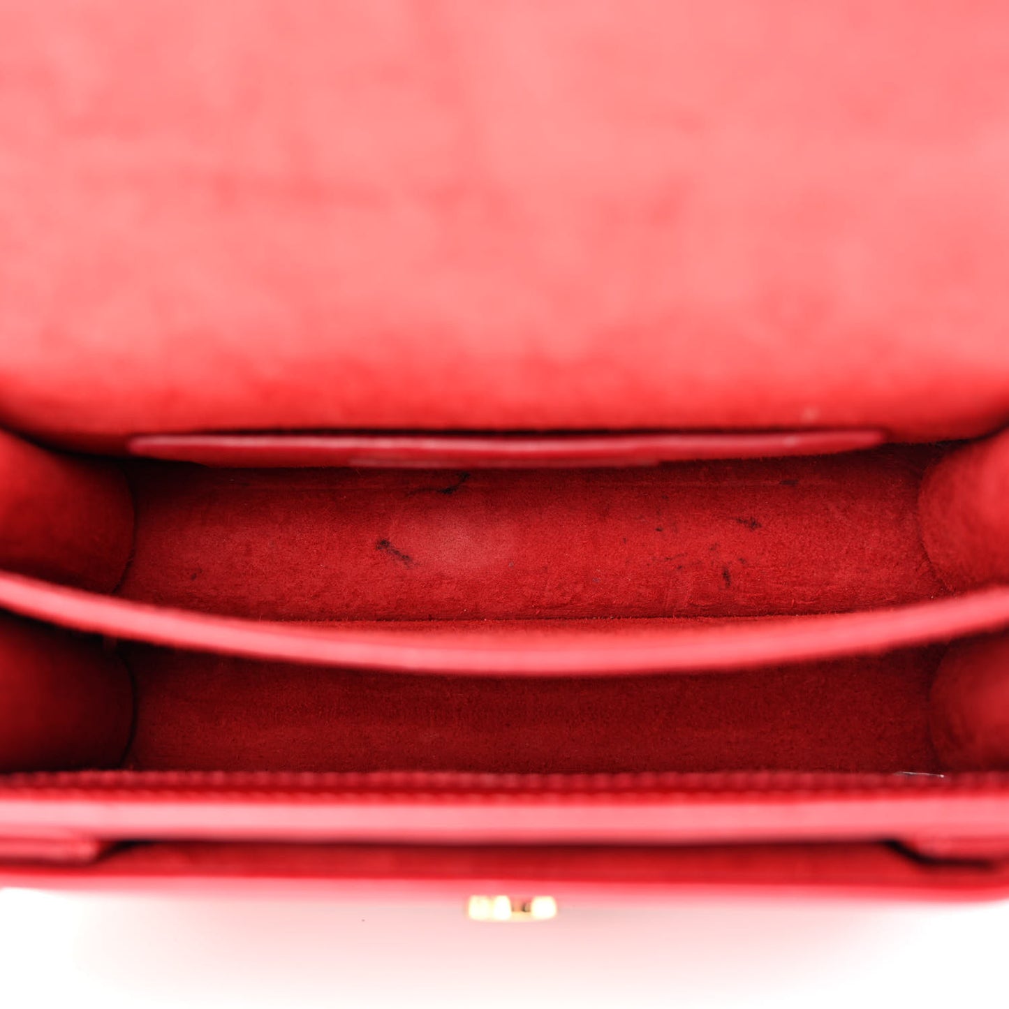 Patent Small Monogram Sunset Red