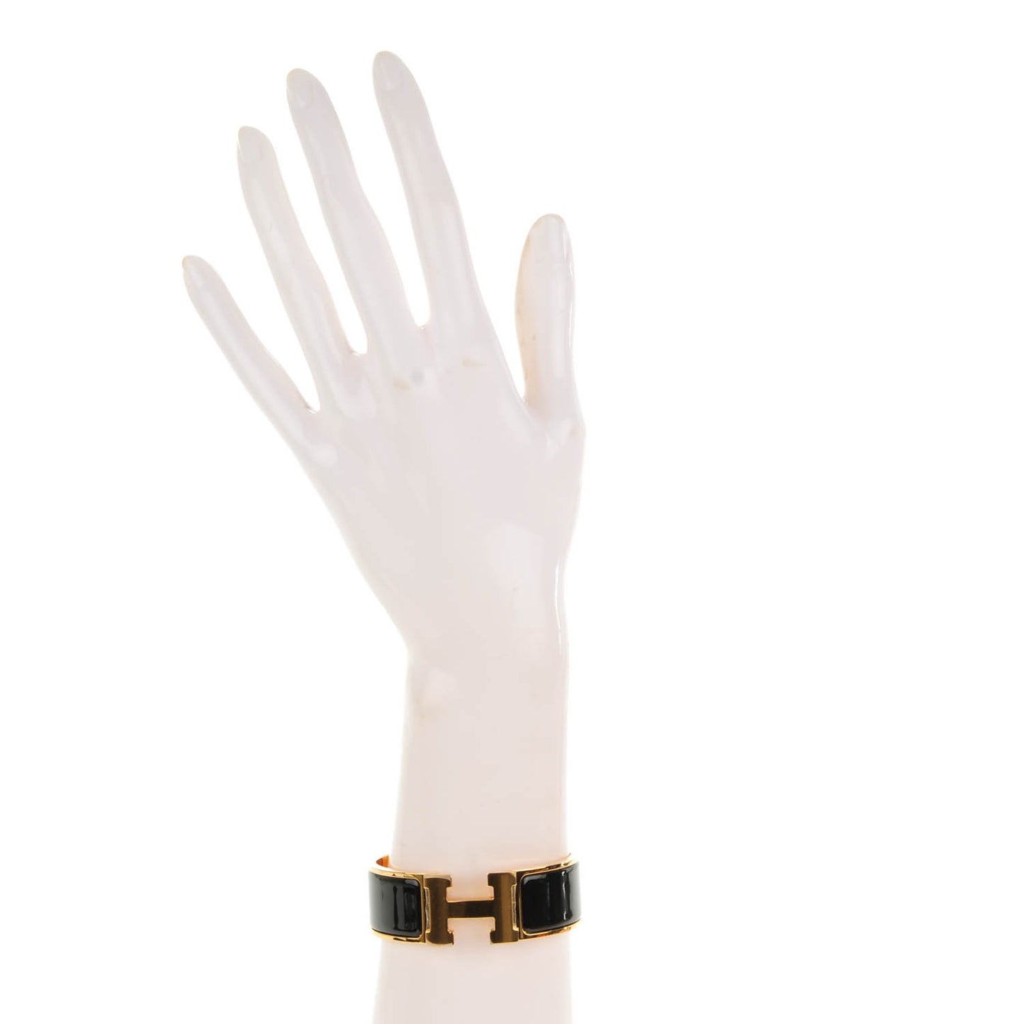 Enamel Wide Clic Clac H Bracelet PM Black