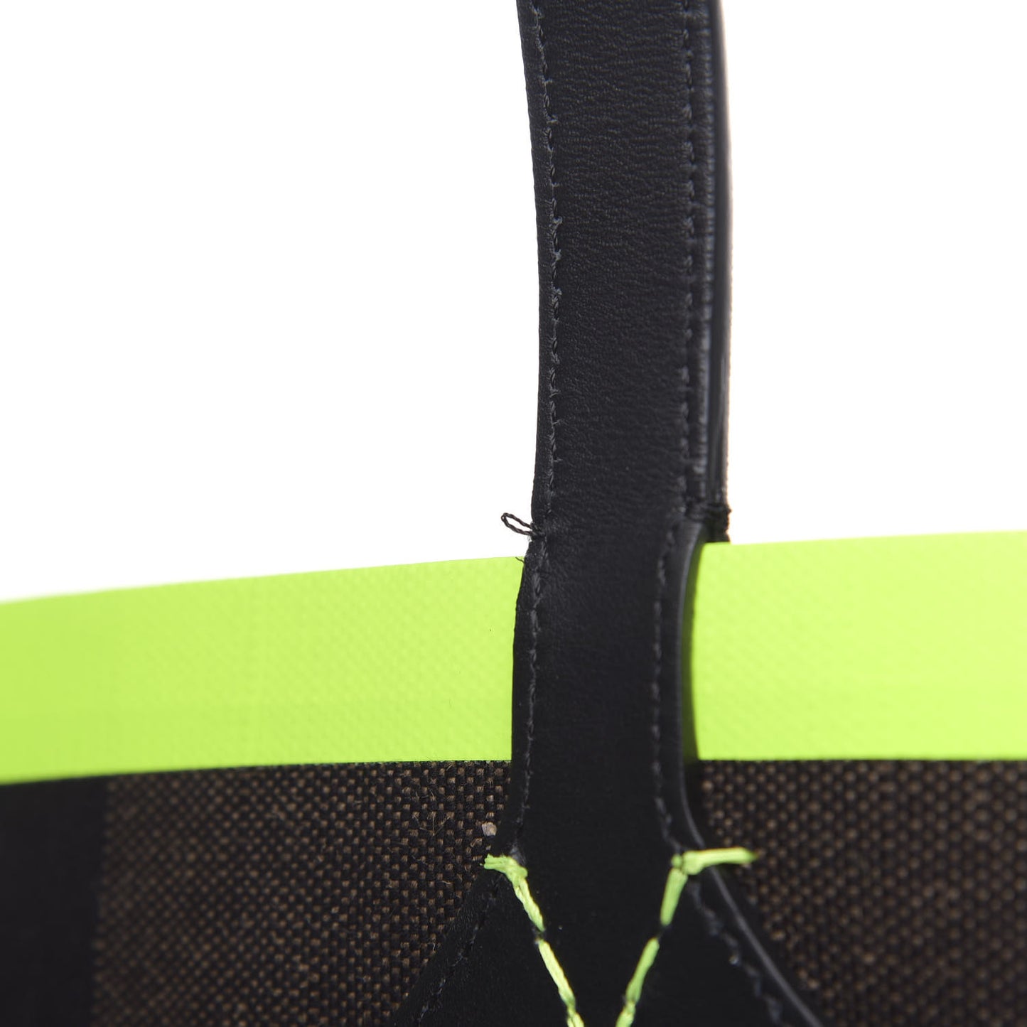 Canvas Mega Check Extra Large The Giant Reversible Tote Black Neon Yellow