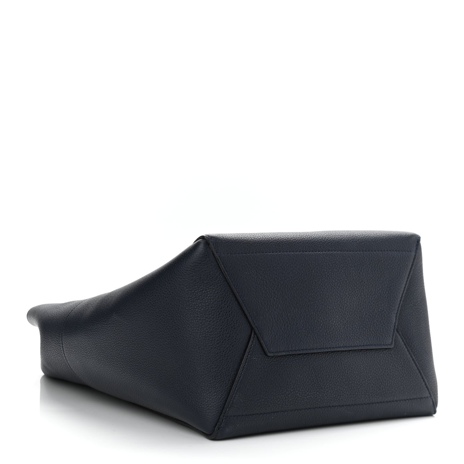 Celine Soft Grained Calfskin Sangle Bucket Bag Navy Blue 4 of 9