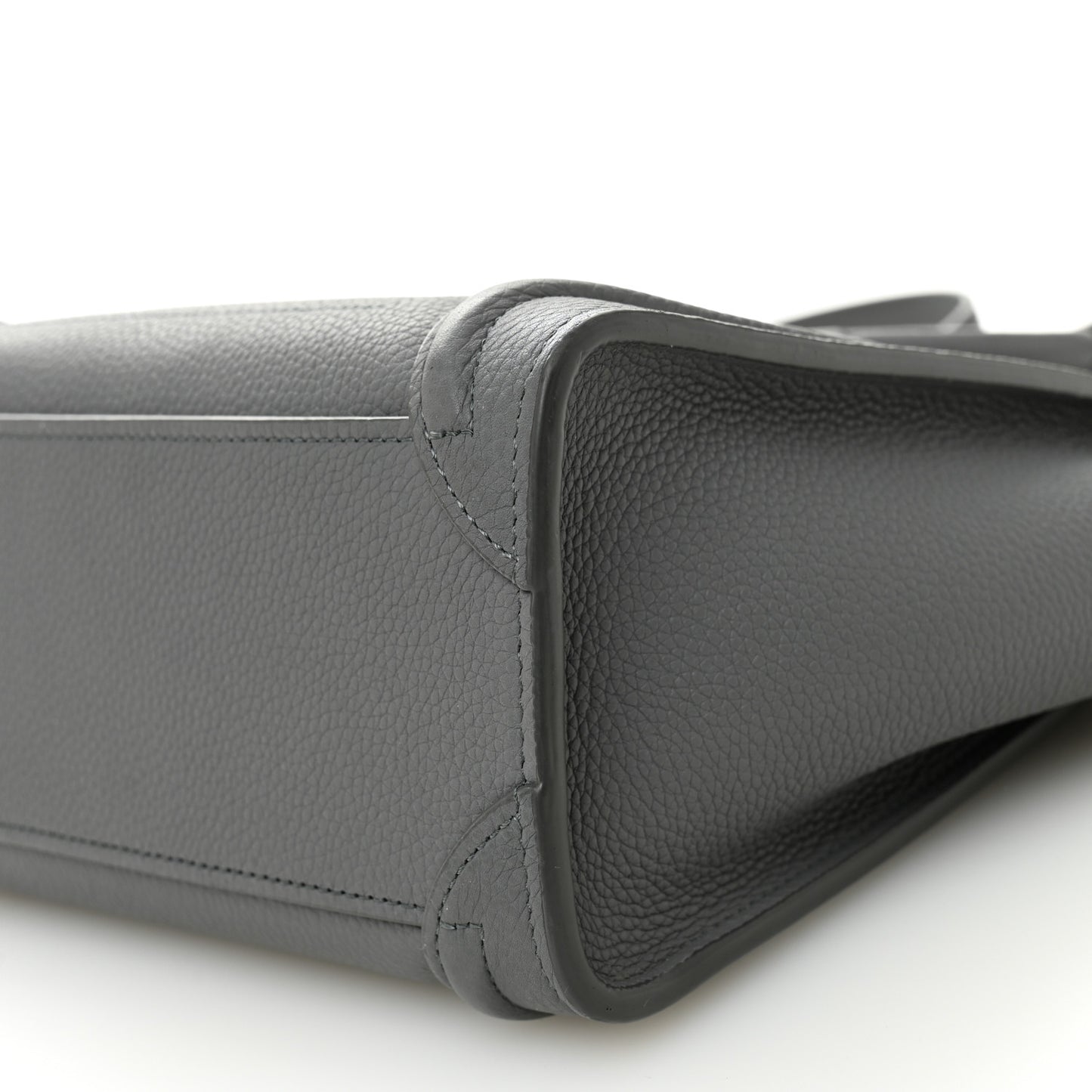 Baby Drummed Calfskin Nano Luggage Kohl