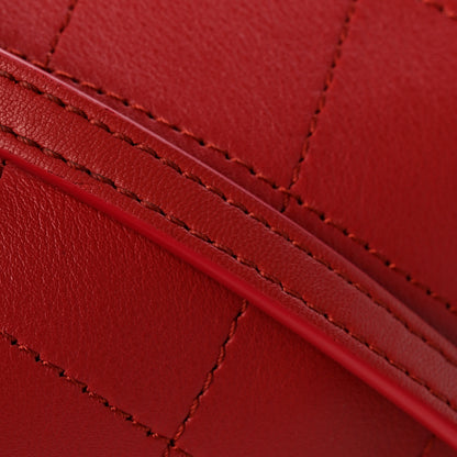 Chanel Calfskin Stitch Medium Ring My Bag Shopping Tote Red 13 of 14