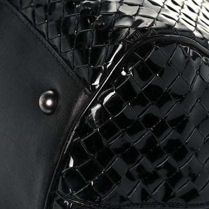 Bottega Veneta Patent Nappa Intrecciato Satchel Black 12 of 16