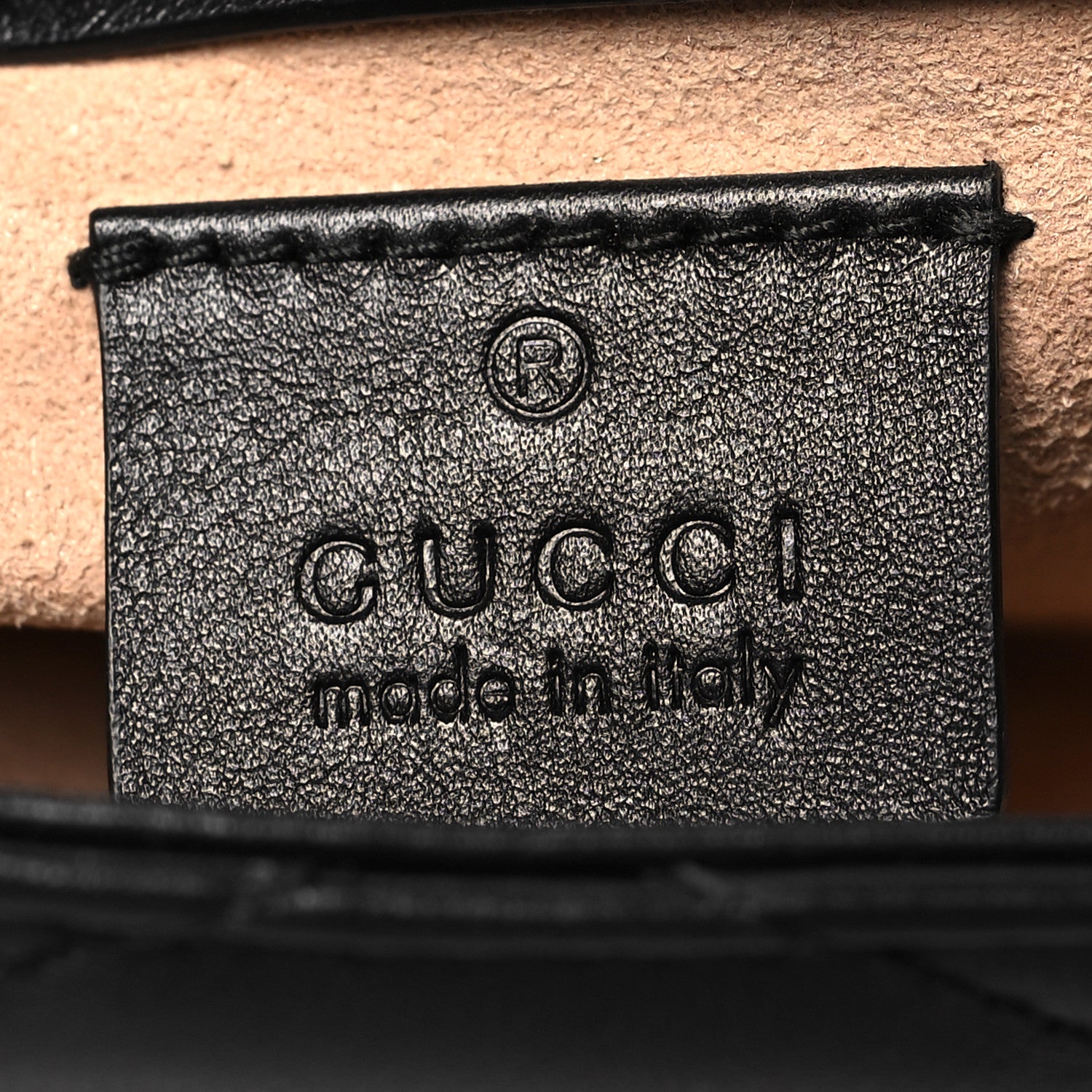 Gucci Calfskin Matelasse Super Mini GG Marmont Shoulder Bag Black 6 of 12