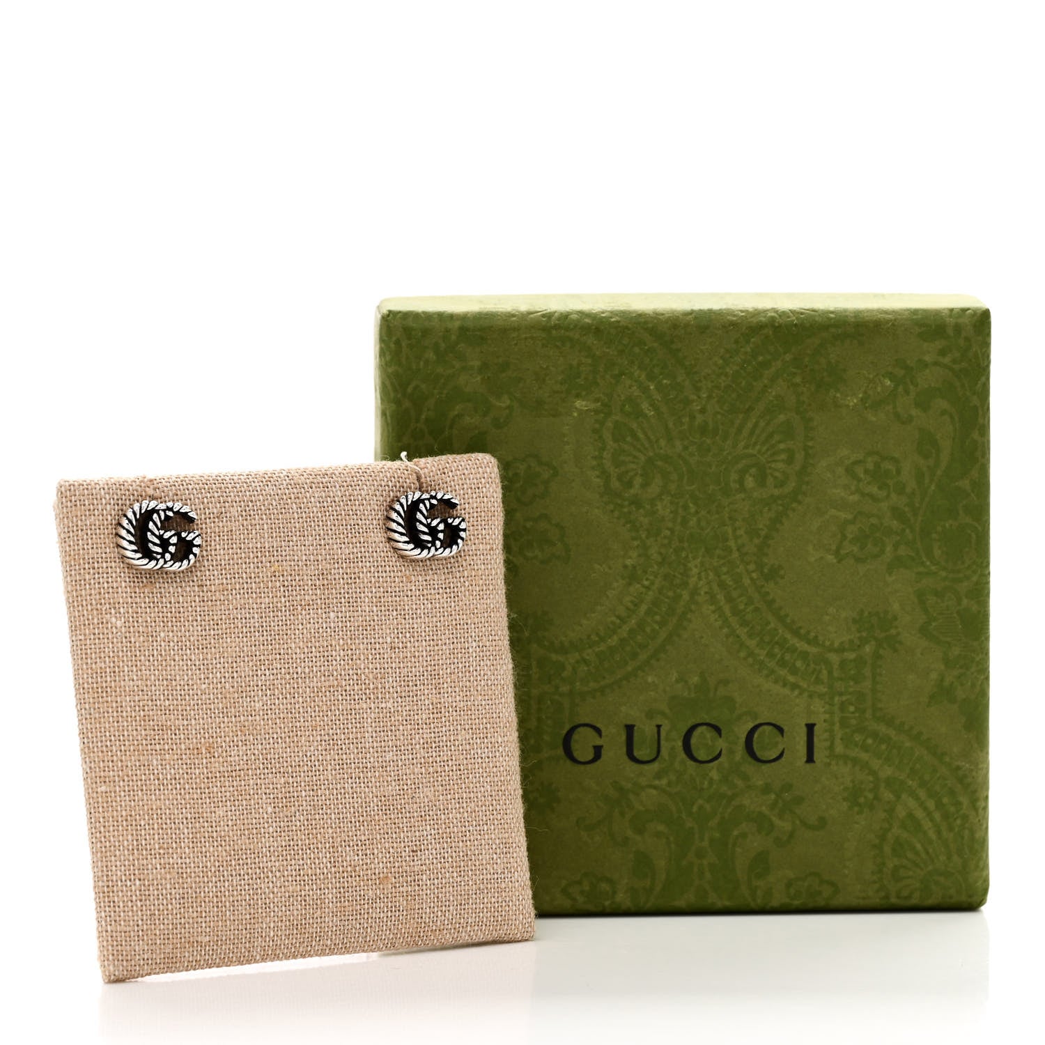Gucci Sterling Silver Torchon Double G Earrings 6 of 6