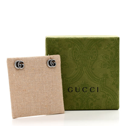 Gucci Sterling Silver Torchon Double G Earrings 6 of 6