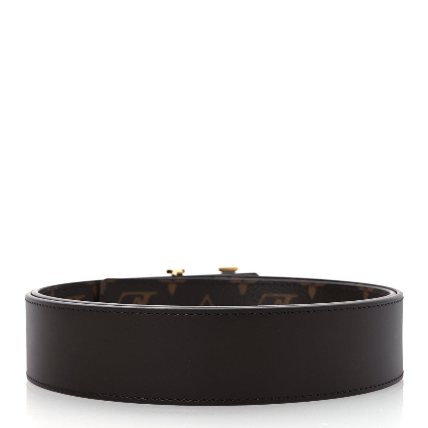 Calfskin Monogram 40mm LV Initiales Reversible Belt 100 40 Brown