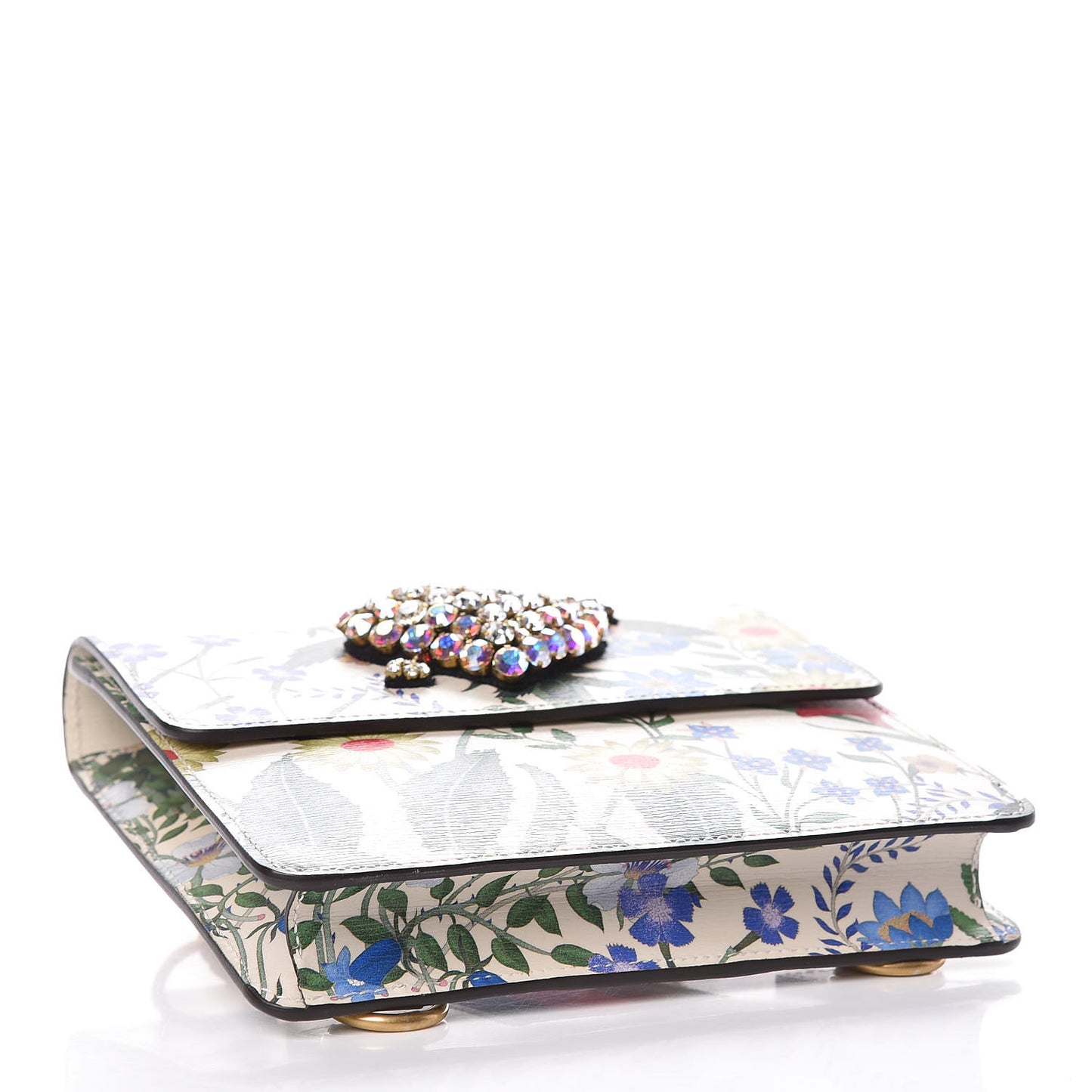 Calfskin Web Floral Crystal Heart Totem