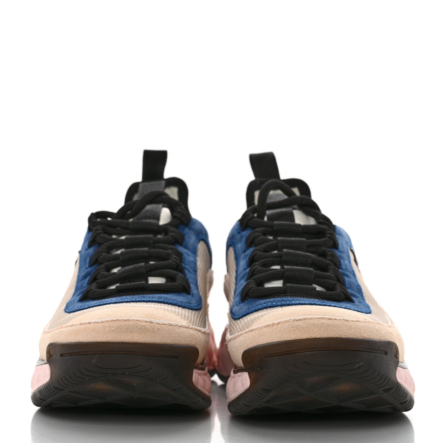 Fabric Suede CC Sneakers 37.5 Blue Beige Pink