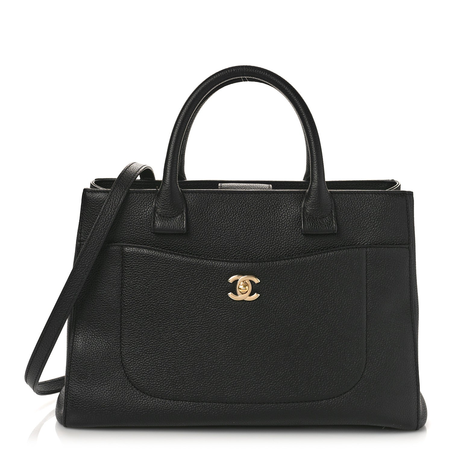 Chanel Grained Calfskin Small Neo Executive Shopper Tote Black 1 of 9