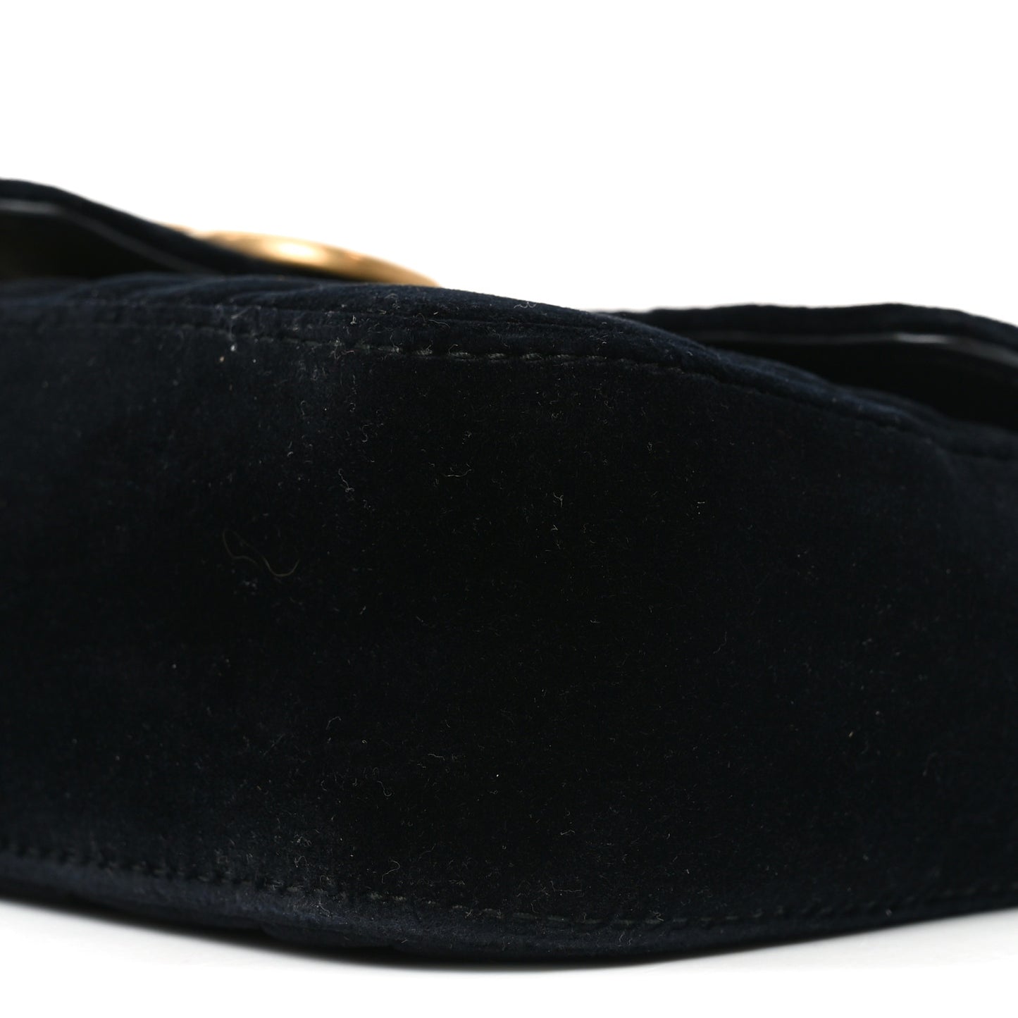 Velvet Matelasse Mini GG Marmont Shoulder Bag Black