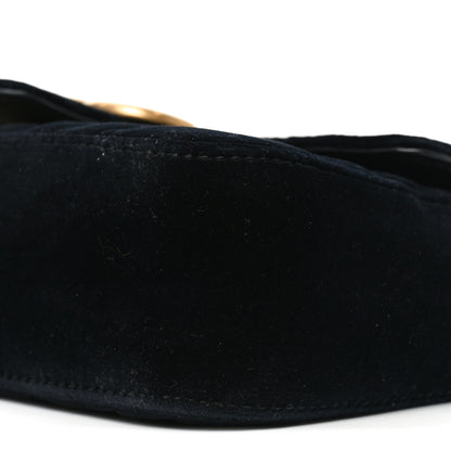 Gucci Velvet Matelasse Mini GG Marmont Shoulder Bag Black 10 of 10