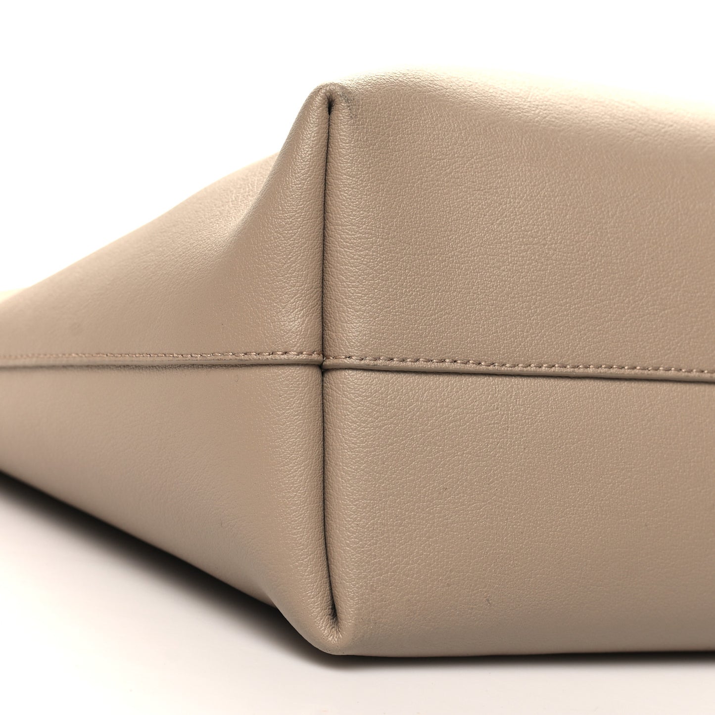 Calfskin Large Shopping Tote Dark Beige