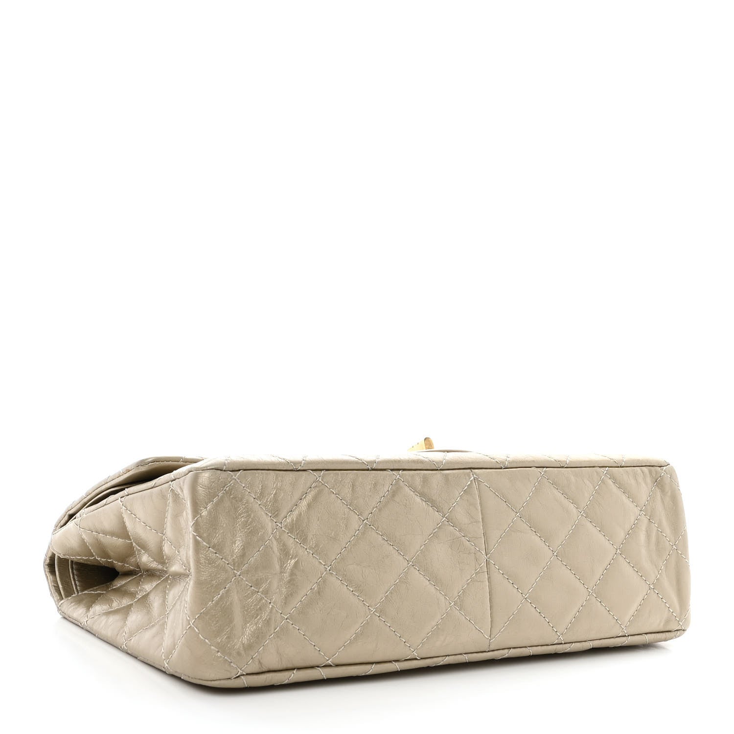 Chanel Metallic Aged Calfskin Quilted 2.55 Reissue 227 Flap Pale Gold 4 of 14