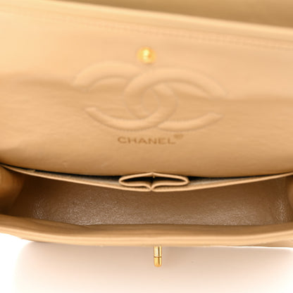 Chanel Lambskin Quilted Medium Double Flap Beige 5 of 18
