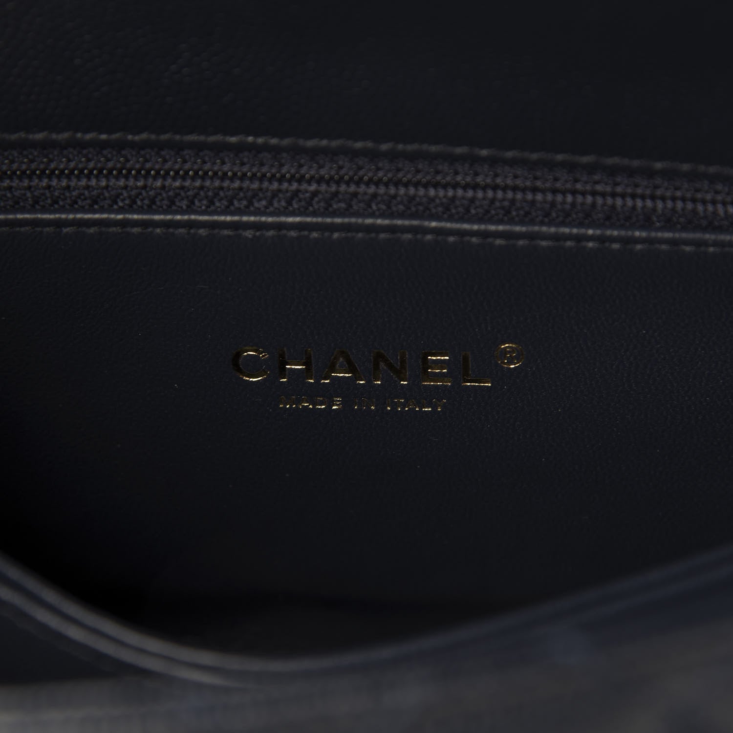 Chanel Caviar Quilted Lizard Embossed Mini Coco Handle Flap Navy Blue 8 of 9