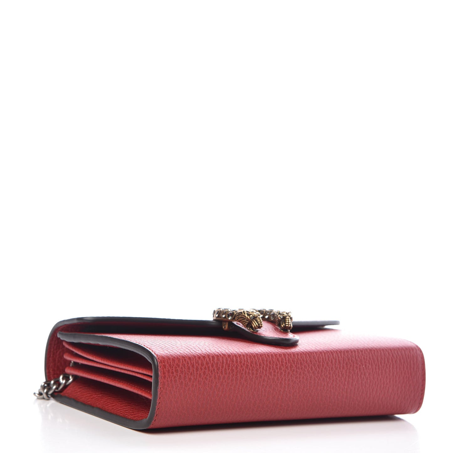 Calfskin Mini Dionysus Chain Wallet Hibiscus Red