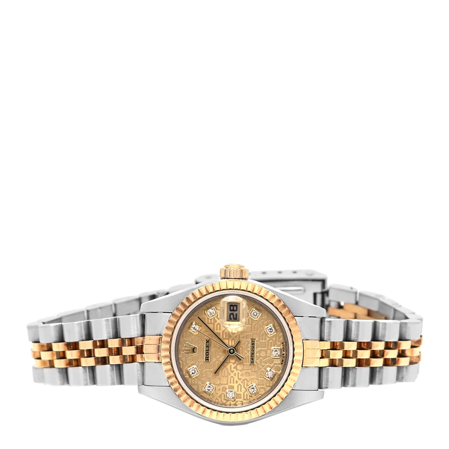 Rolex Stainless Steel 18K Yellow Gold Diamond 26mm Oyster Perpetual Datejust Watch Champagne Jubilee 79173 2 of 3