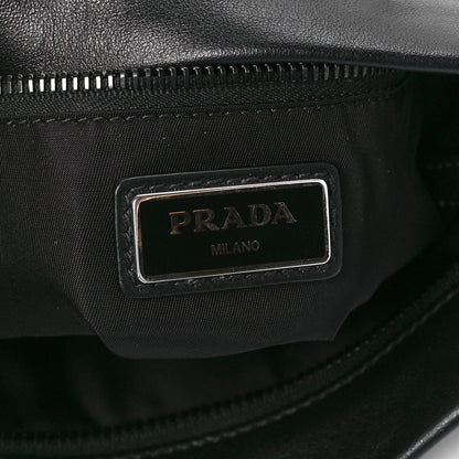 Prada Soft Calf Flat Messenger Bag Black 6 of 11