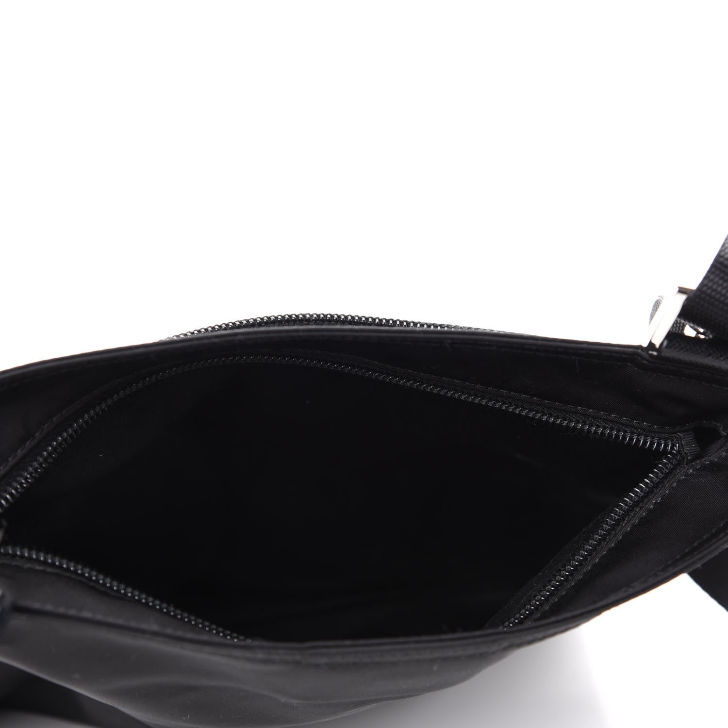 Prada Nylon Vela Small Flat Messenger Bag Black 5 of 10