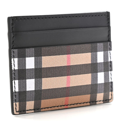 Burberry Vintage Check Calfskin Card Case Black 3 of 7