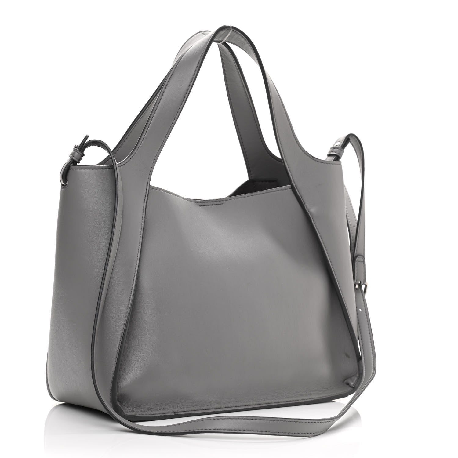 Stella McCartney Eco Alter Nappa East West Perforated Tote Grey 4 of 14