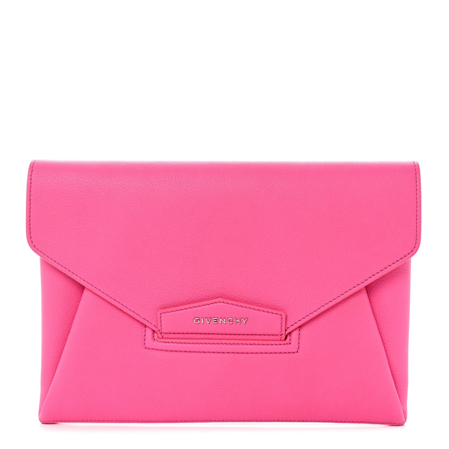 Sugar Goatskin Medium Antigona Envelope Clutch Pink