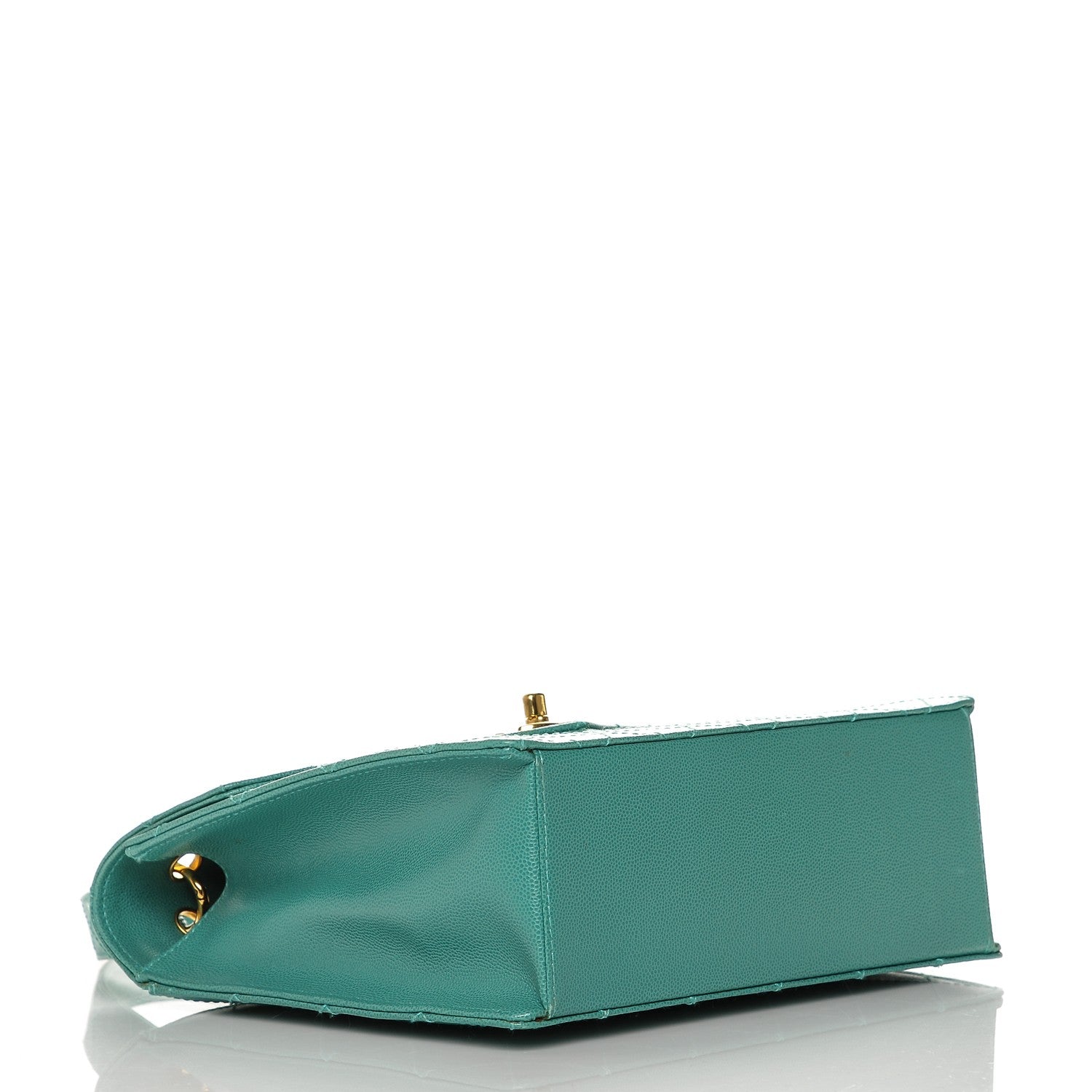 Chanel Caviar Stitched Small Kelly Flap Bag Turquoise 4 of 7