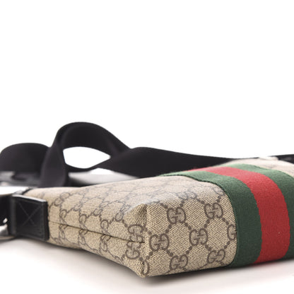 Gucci GG Supreme Monogram Web Messenger Bag Black 9 of 11