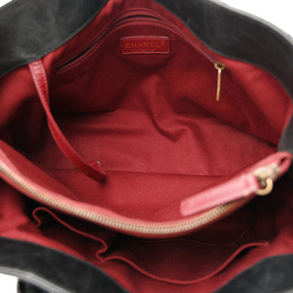 Chanel Glazed Caviar Quilted Small Shiva Tote Black 5 of 11
