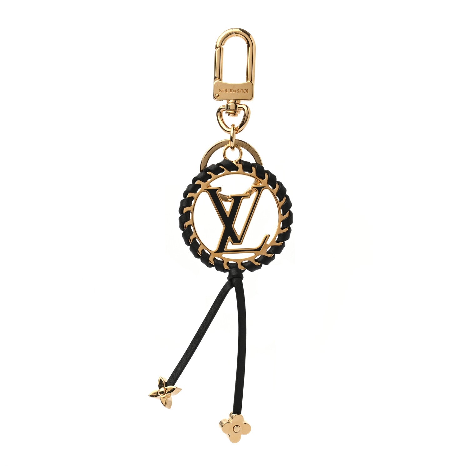 Louis Vuitton Metal Lambskin Enamel Very Bag Charm Key Holder Black 1 of 4