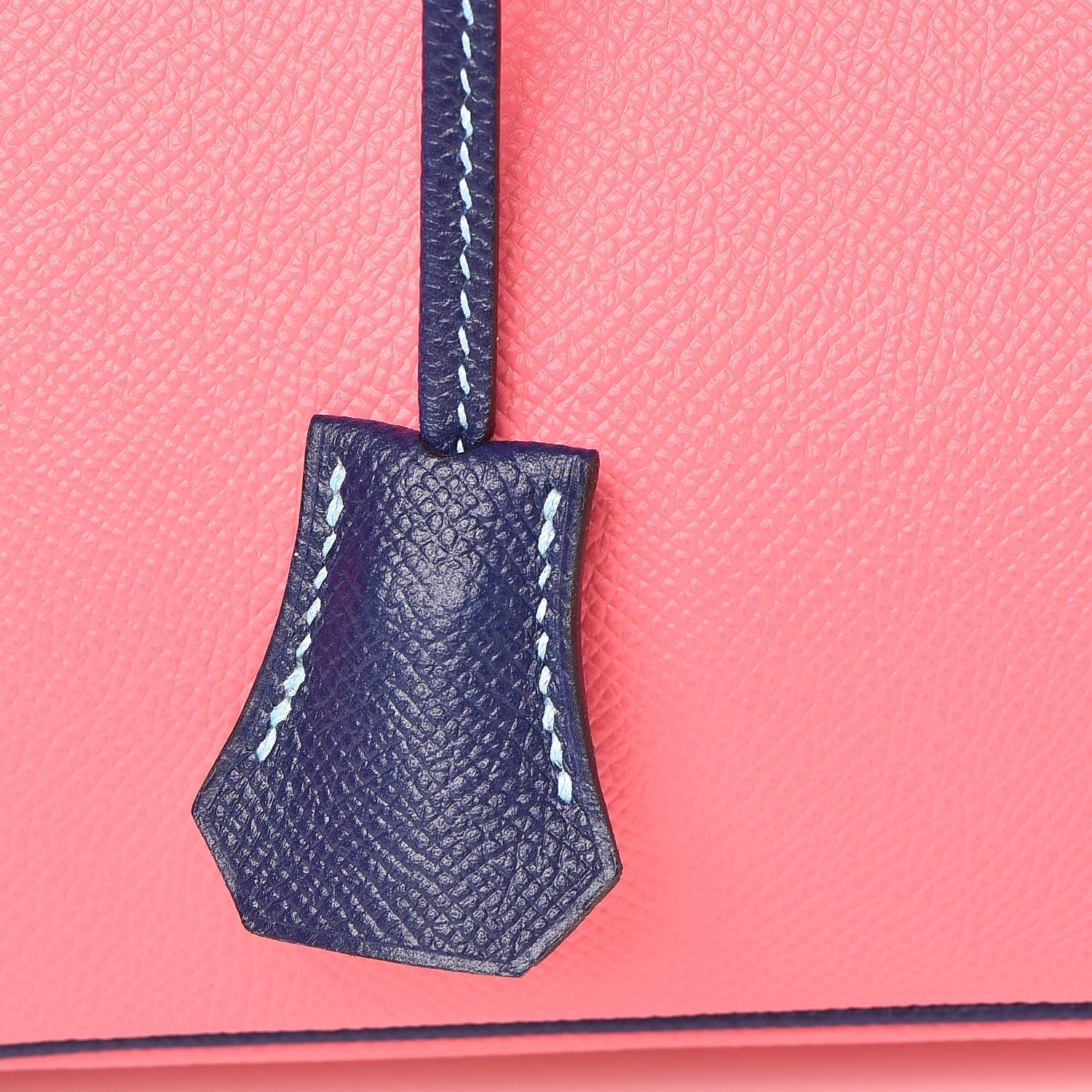 Hermes Epsom Horseshoe Birkin 30 Rose Azalee Bleu Saphir 16 of 32