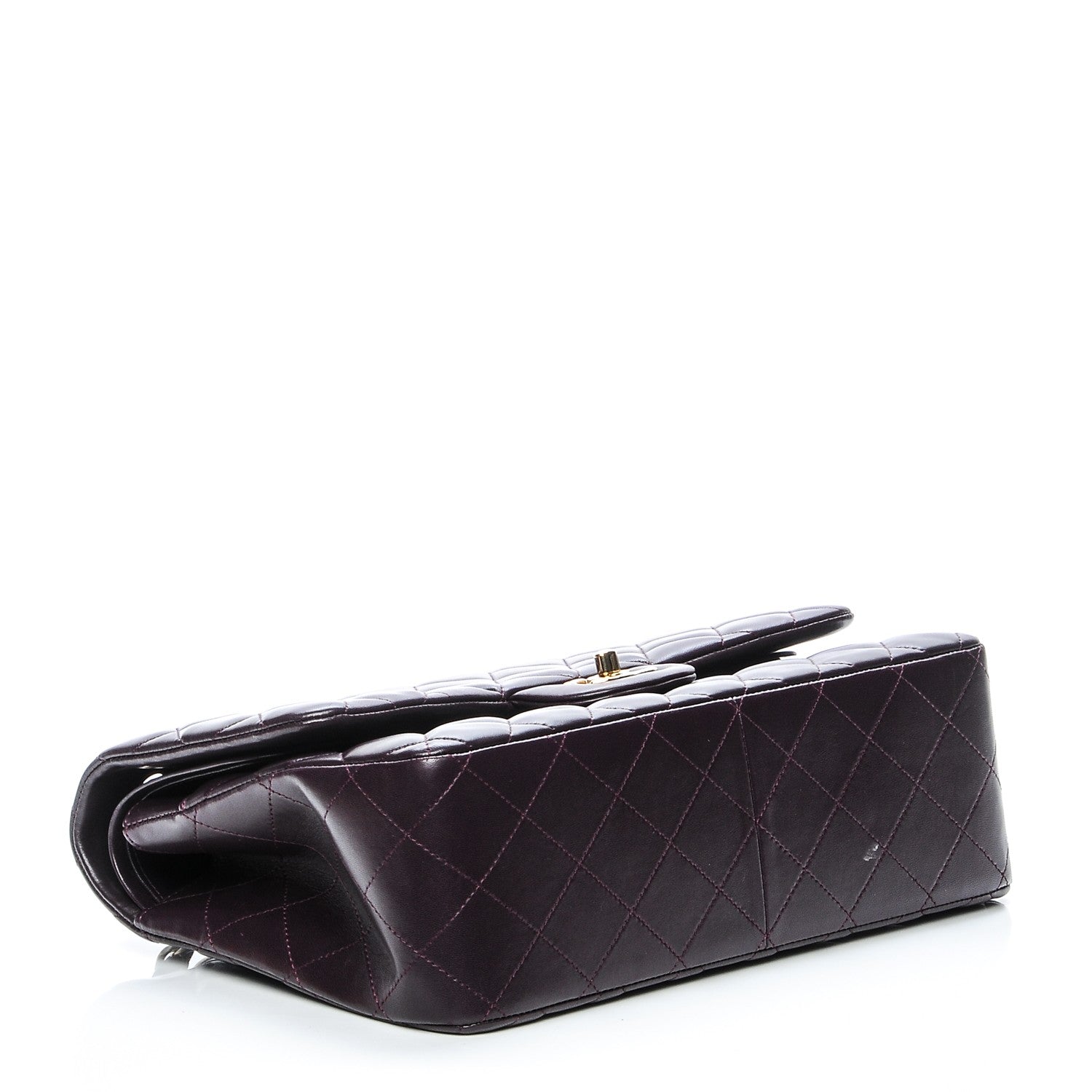 Chanel Lambskin Quilted Jumbo Double Flap Purple 4 of 9