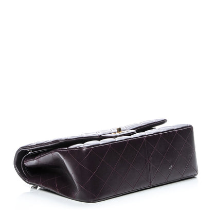 Chanel Lambskin Quilted Jumbo Double Flap Purple 4 of 9