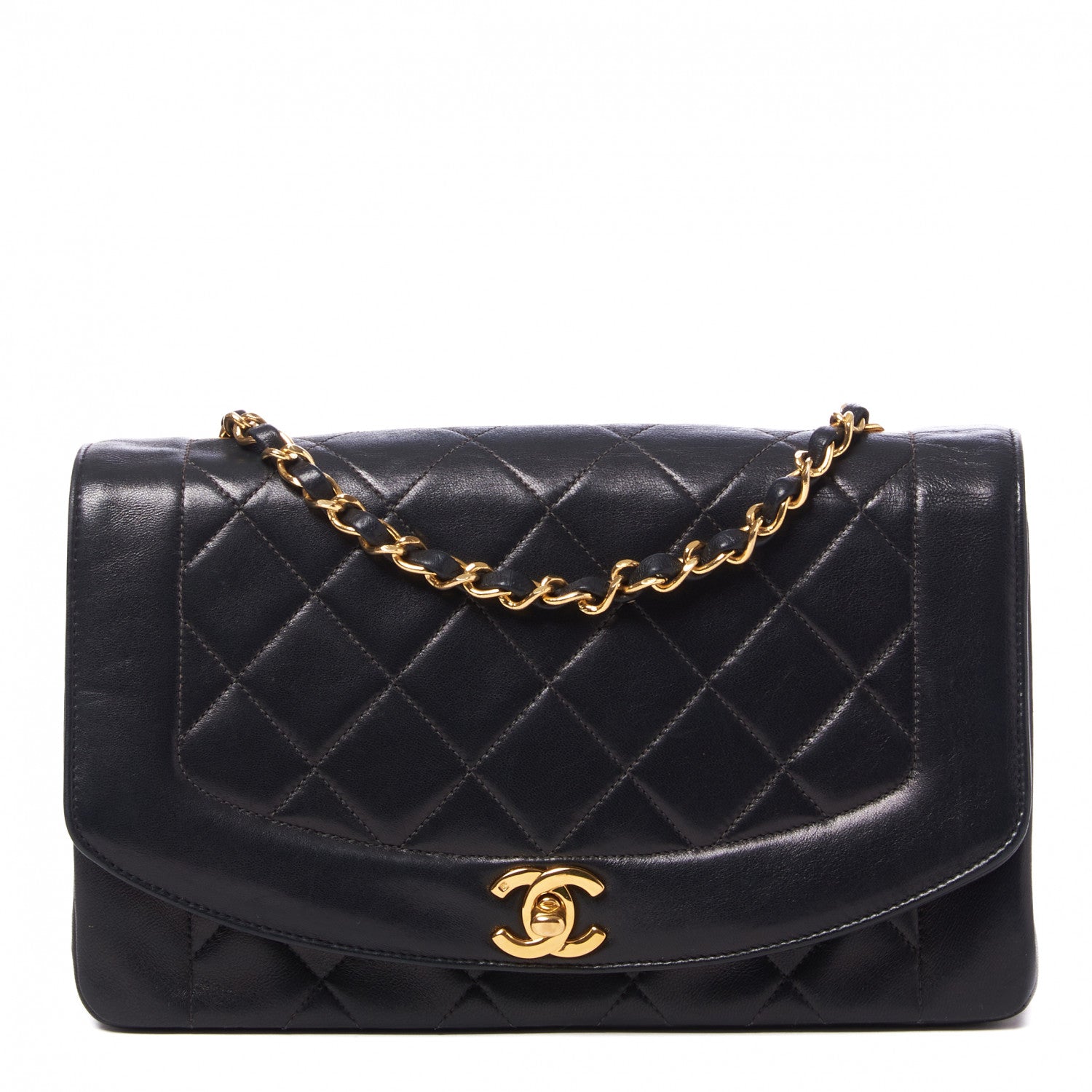 Chanel Lambskin Quilted Medium Single Flap Black 1 of 9